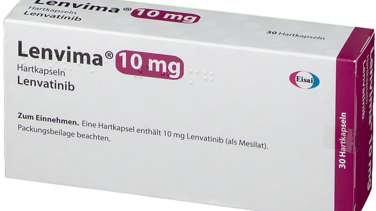 卢修斯乐伐替尼10mg药品包装盒正面照片